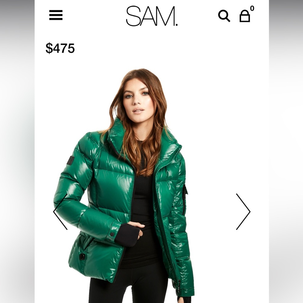 SAM NEW YORK FOREST GREEN FREESTYLE PUFFER JACKET
